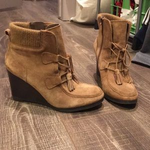Camel FRANCO SARTO booties NEVER WORN